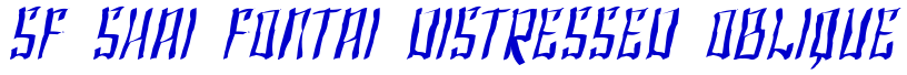 SF Shai Fontai Distressed Oblique шрифт
